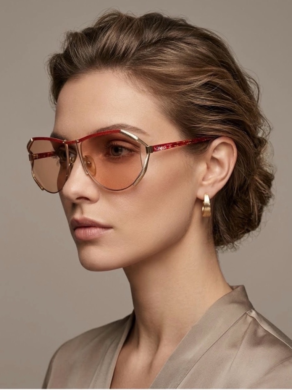 Vintage Christian Dior 2609 43 Sunglasses Oversized Butterfly Aviator Austria CD